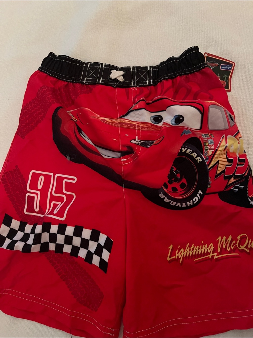 Swim shorts boys new size 7 Disney Pixar Cars polyester body & lining